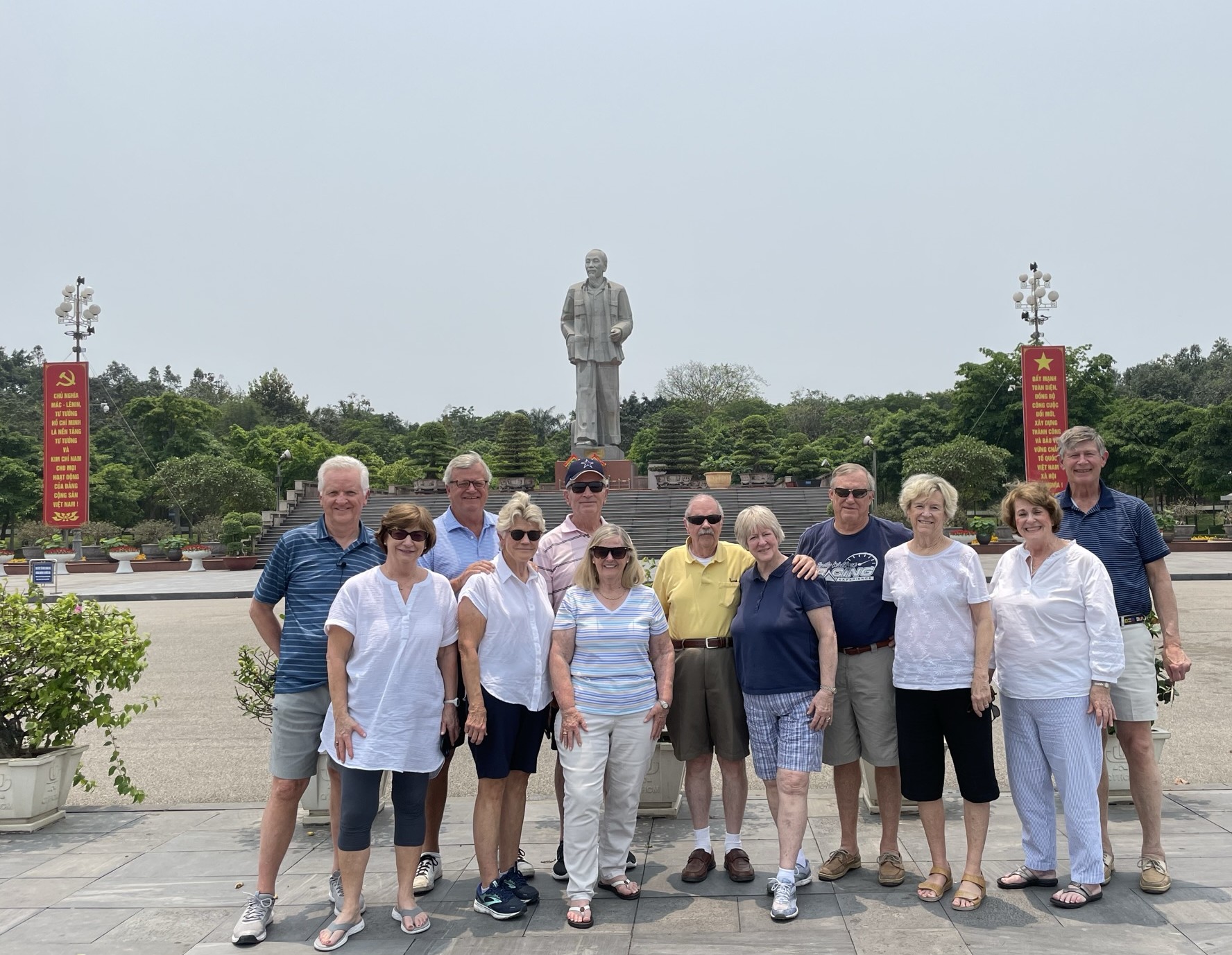 Six former “Sunday Punchers” and their wives during their return to Vietnam.